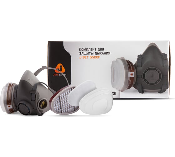 Изображение товара Комплект для защиты дыхания Jeta Safety полумаска из термопласта размер S, J-SET5500P-S