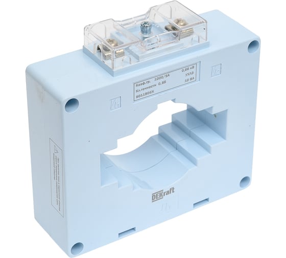 Изображение товара Трансформатор тока DEKraft ТШП-0,66 0,5S 1000/5 10ВА, диаметр 80мм 50119DEK