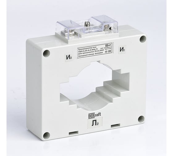 Изображение товара Трансформатор тока DEKraft ТШП-0,66 0,5S 800/5 10ВА, диаметр 60мм 50115DEK