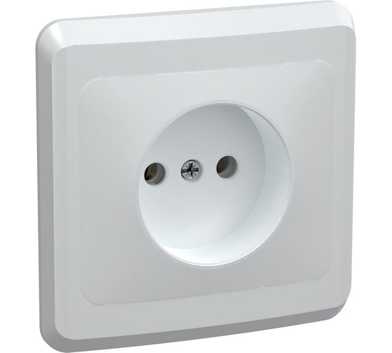 Изображение товара Розетка GENERICA 1местн. без з/к без защ.штор. 10А ВЕГА белый ERV10-K01-10-DM