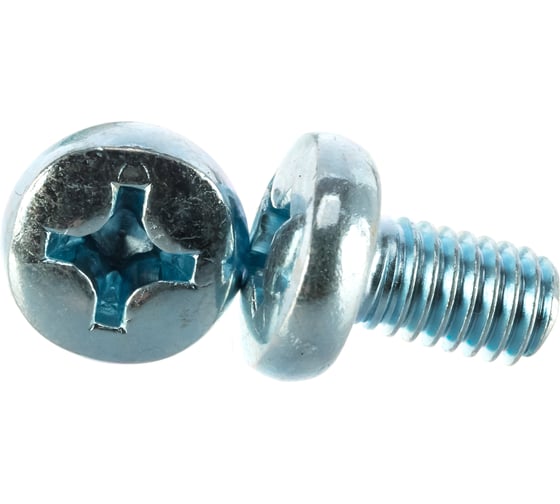 Изображение товара Винт с полуцилиндрической головкой Метизный двор 6x10, DIN 7985, 100 шт. 4690441037725