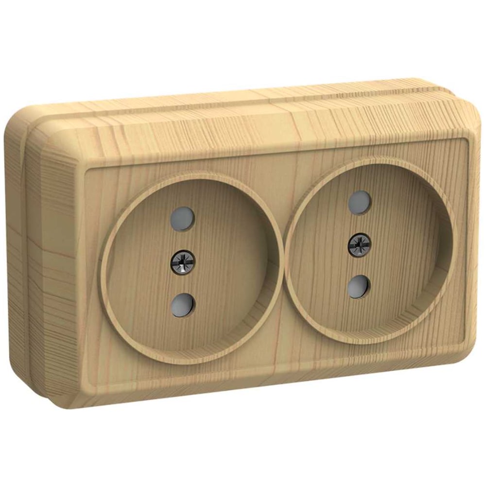 Двухместная розетка GENERICA РС22-2-ОС, ОКТАВА ERO20-K03-10-DC