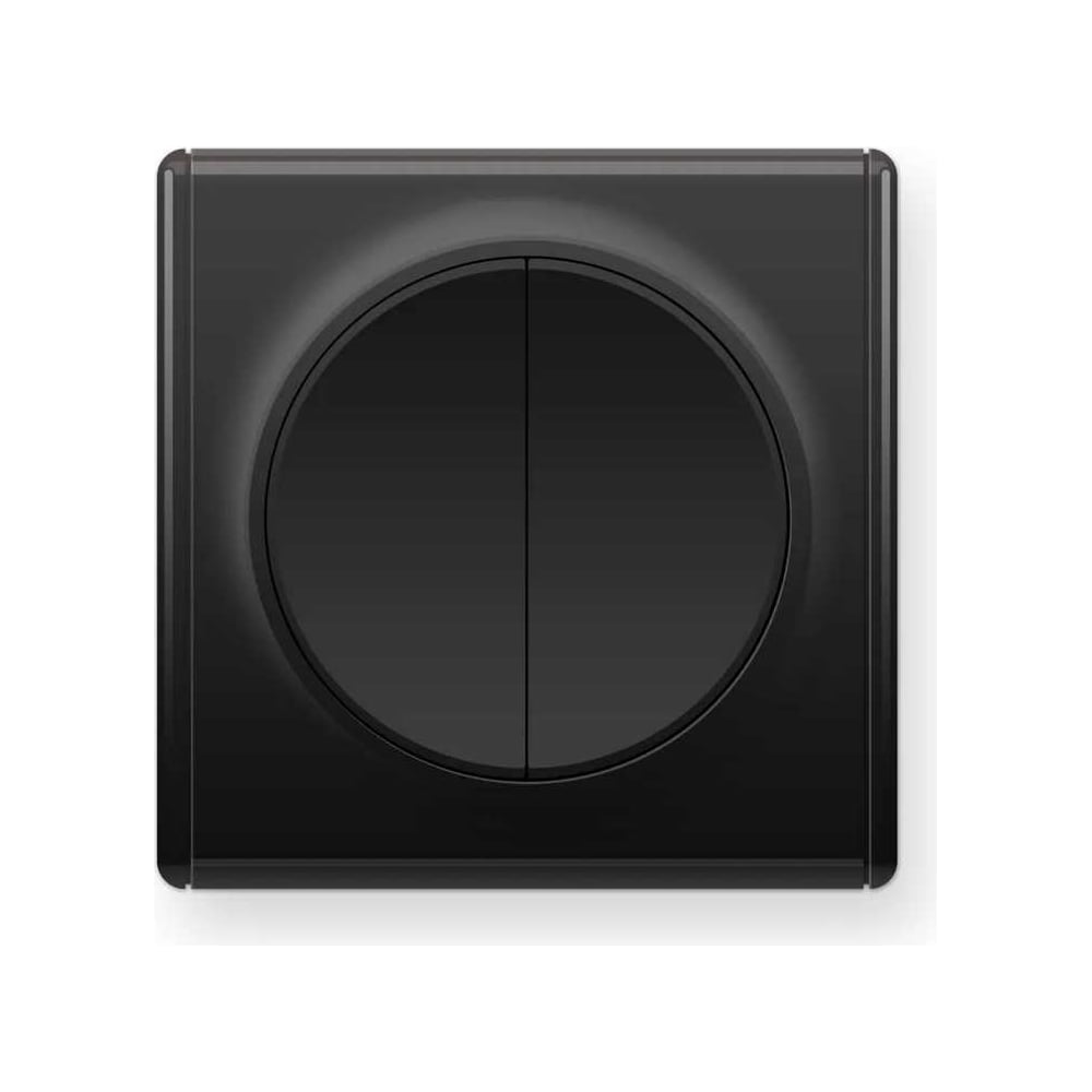 Изображение товара Выключатель двухклавишный Florence Series из поликарбоната, черный