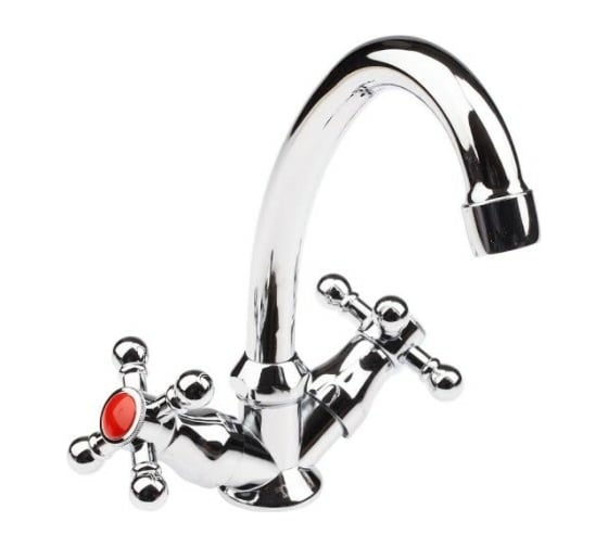 Изображение товара Смеситель stOMEGA Омега маховик крест, крепление под шпильку 3306-1