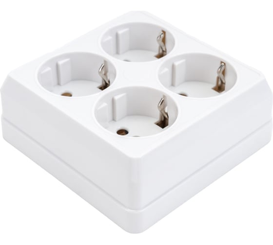 Изображение товара Розетка GENERICA 4местн. с з/к 16А откр.уст. ОКТАВА белый ERO41-K01-16-DC