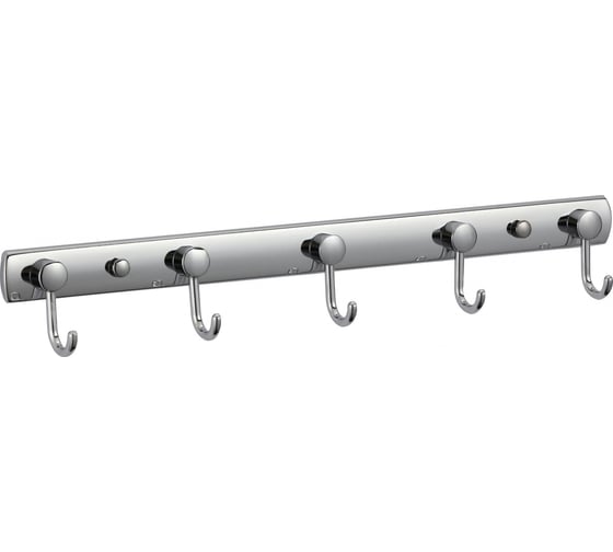 Изображение товара Планка с 5 крючками Savol хром S-05205B 23190