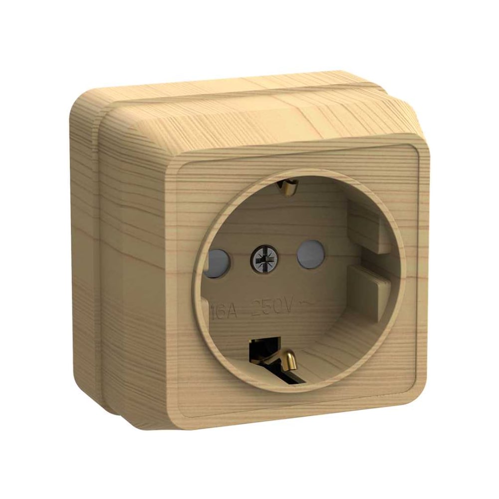 Изображение товара 1-местная силовая розетка IEK ОКТАВА РСш20-3-ОС с защитными шторками