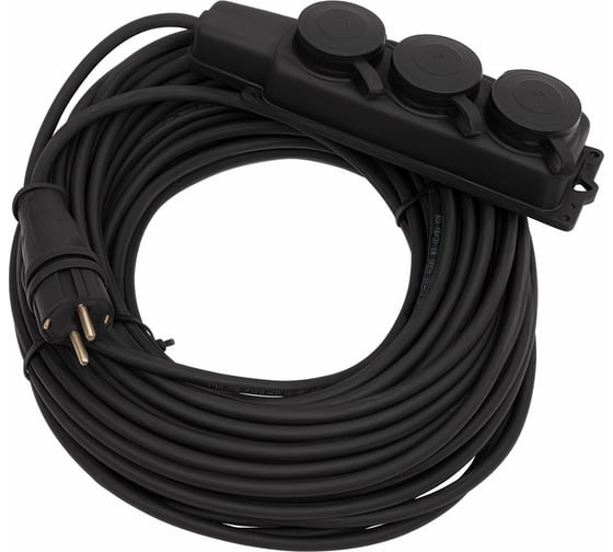 Изображение товара Силовой удлинитель Gigant с/з КГ 3x2,5 3 гнезда 30м IP44 G-855