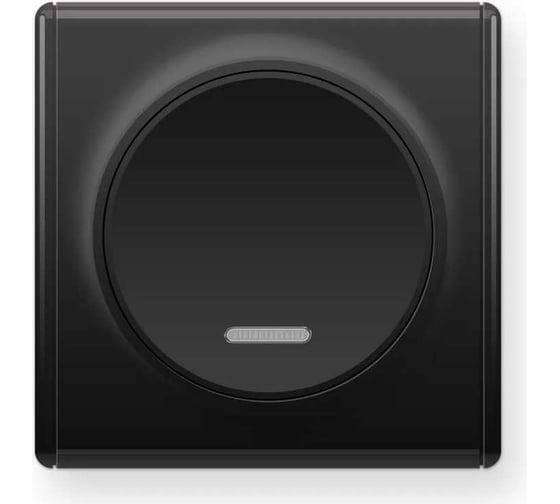 Изображение товара Комплект OneKeyElectro Выключатель одноклавишный с подсветкой (1 шт.); рамка (1 шт.), цвет черный 2242888