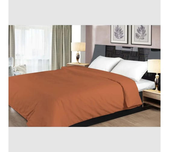 Изображение товара Пододеяльник на молнии Primavelle 175x210 см, сатин, терракот 136315101-сг44