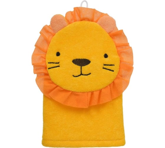 Изображение товара Мочалка варежка для бани и сауны Банные штучки Лев, 23x13 см, soft, для нежной и чувствительной кожи 41457