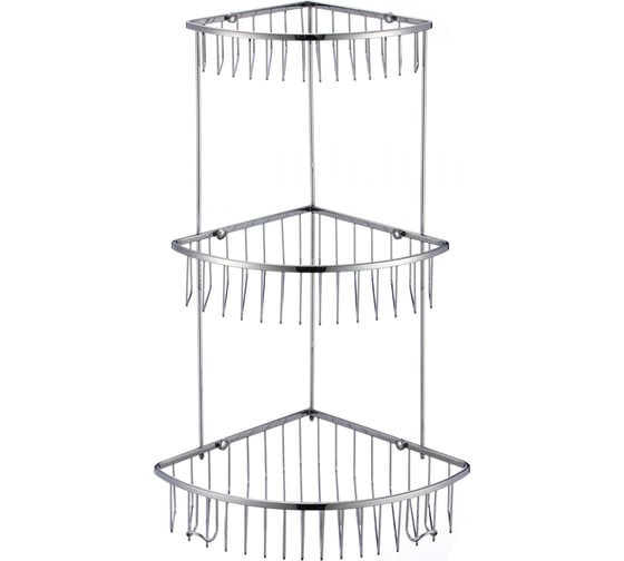 Изображение товара Угловая полка-решетка Savol тройная, хром S-002514-3 23168