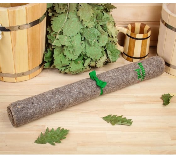 Изображение товара Лежак для бани Добропаровъ Банный рай, войлок, серый, 180х60см 1088587