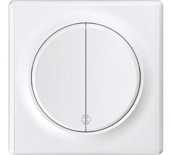 Изображение товара Комплект OneKeyElectro Переключатель (проходной) двухклавишный(1 шт.); рамка (1 шт.), цвет белый 2242898