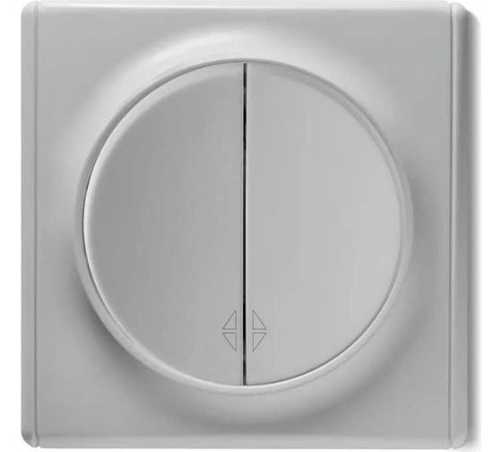 Изображение товара Комплект OneKeyElectro Переключатель (проходной) двухклавишный (1 шт.); рамка (1 шт.), цвет серый 2242899