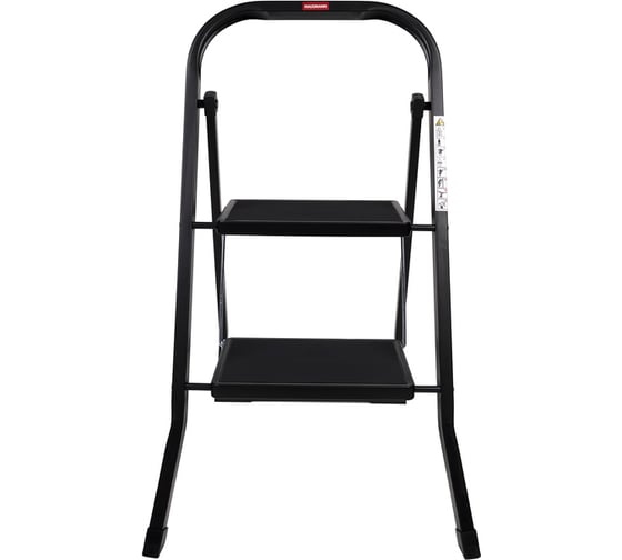 Изображение товара Стремянка Hausmann HM-WK6018F-2A Shan, 2 ступени, черн.