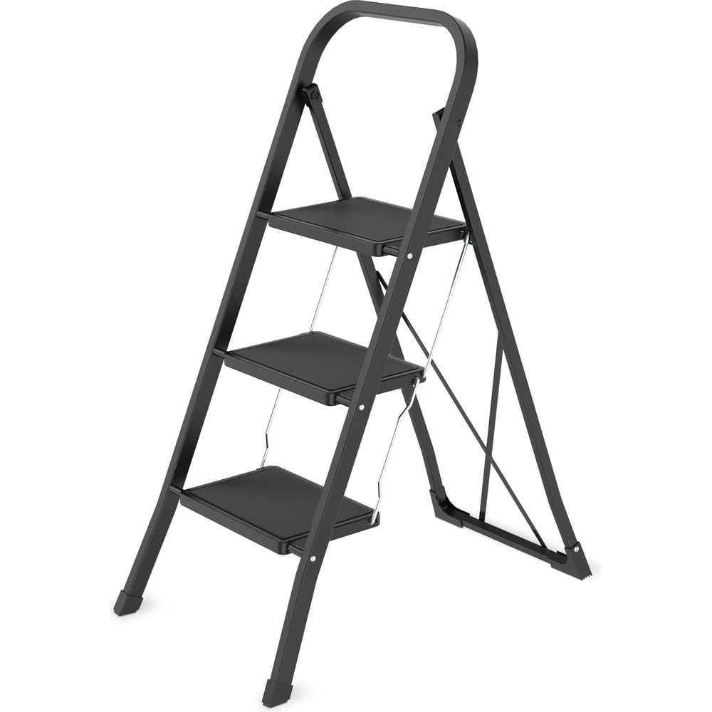 Изображение товара Стремянка Hausmann HM-WK6018F-3A Actru, 3 ступени, пластиковые и стальные материалы, бытовая