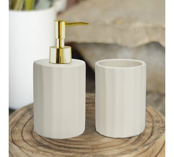 Изображение товара Набор для ванной ND Play White Rose диспенсер, стакан 312472