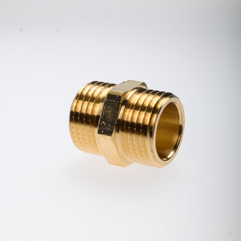 Изображение товара Ниппель HG 1/2" НР 1898084 латунь полупрофессиональный для систем водоснабжения