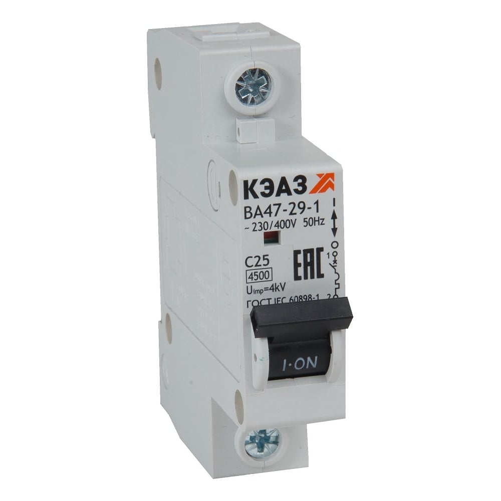 Изображение товара Автоматический выключатель модульный ВА47-29-1C16-УХЛ3 16А 4,5кА КЭАЗ