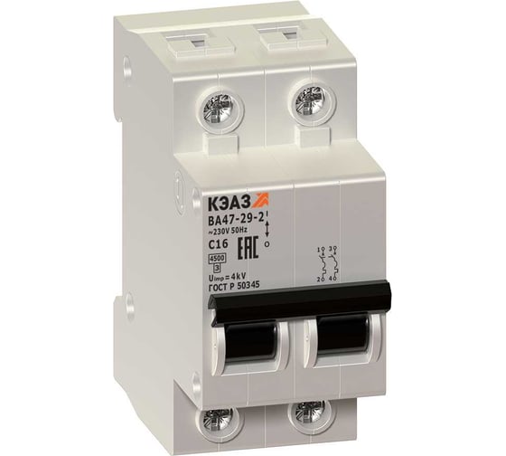 Изображение товара Выключатель автоматический ООО "Центр Энергии" ВА47-29-2C10-УХЛ3-КЭАЗ 141592