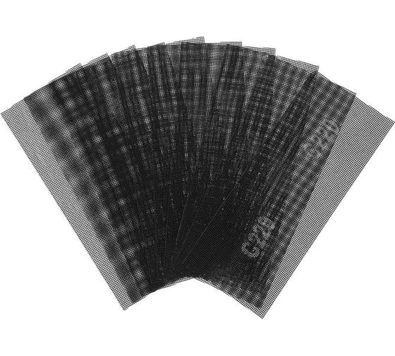 Изображение товара Сетка абразивная водостойкая (10 шт; 115х280 мм; Р220; корунд) ТУНДРА 4710214