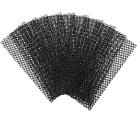 Изображение товара Сетка абразивная водостойкая (10 шт; 115х280 мм; Р120; корунд) ТУНДРА 1300832