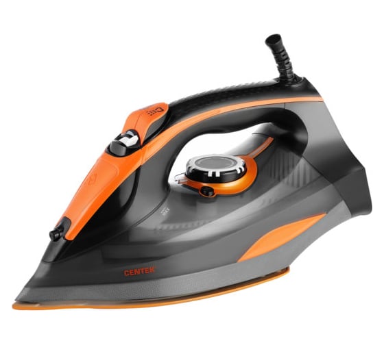Изображение товара Утюг Centek 3000 Вт, 450 мл, керамическая подошва, паровой удар, самоочистка CT-2361 ORANGE