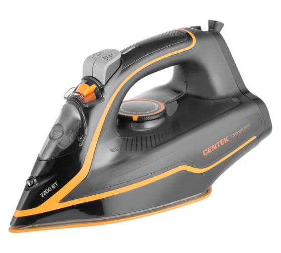 Изображение товара Утюг Centek 2200 Вт, 300 мл, керамическая подошва, паровой удар, самоочистка CT-2363 ORANGE