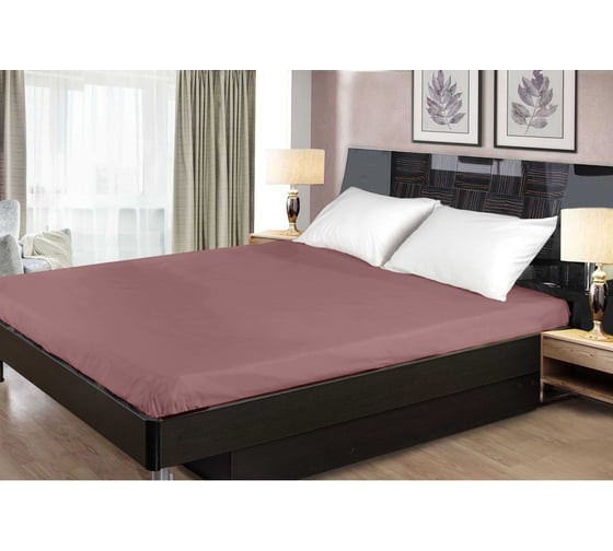 Изображение товара Простыня Primavelle 215x220, сатин, брусничный 114911502-сг99