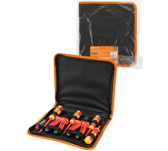 Изображение товара Набор диэлектрического инструмента TDM ELECTRIC ПрофиЭлектрик №2, тканевый пенал, 7 предметов, 1000 В SQ1017-0104