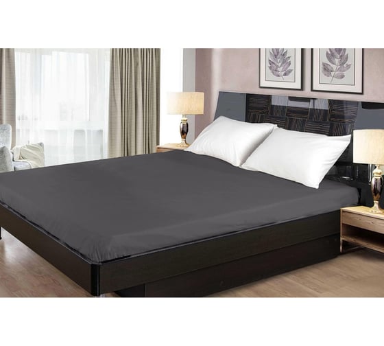 Изображение товара Простыня Primavelle 220x240, сатин, графит 114911503-сг02