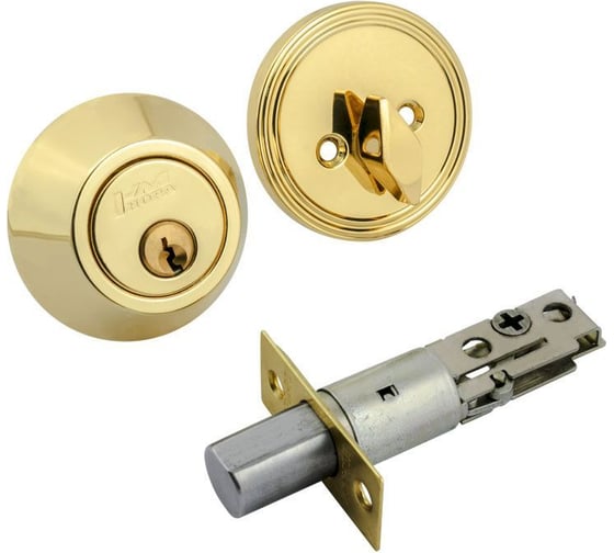 Изображение товара Врезной замок НОРА-М D1 золото ключ/с фиксатором 8943