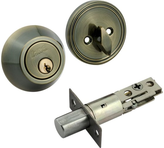 Изображение товара Врезной замок НОРА-М D1 старая бронза ключ/с фиксатором 8941