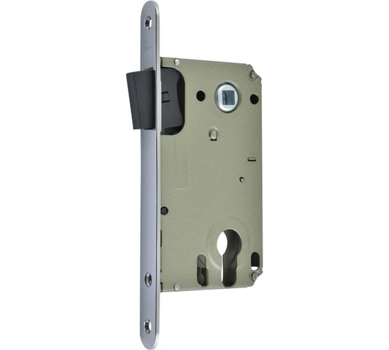 Изображение товара Корпус замка НОРА-М магнитный ригель 25М-85 мм хром, под цилиндр, с отв.планкой 14747