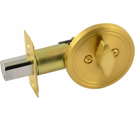 Изображение товара Врезной замок НОРА-М D5 матовое золото с фиксатором В 12653