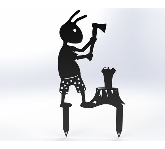 Изображение товара Фигурка садовая металлическая ООО Металекс Муравей Модель 3 черный 115006