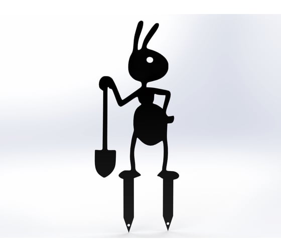 Изображение товара Фигурка садовая металлическая ООО Металекс Муравей Модель 4 черный 115007