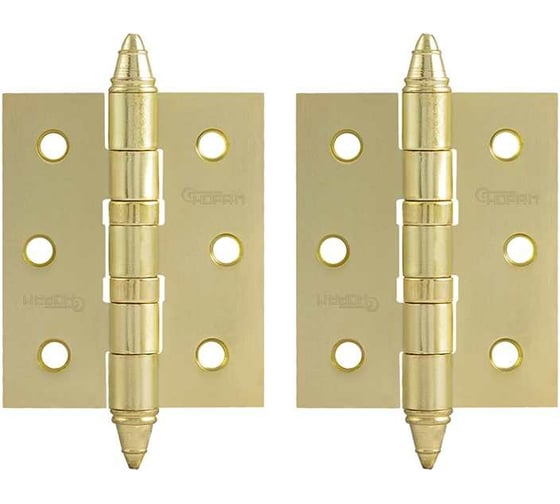 Изображение товара Универсальная петля НОРА-М 3"-2ВВ СHP SB мат.латун.покр. 75х63х2,5 №2 10069