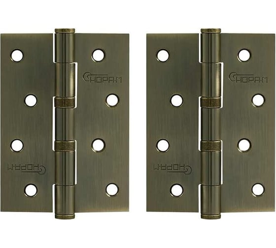 Изображение товара Универсальная петля НОРА-М 4"-2ВВ FHP AB брон.покр.100х75х2,5 №2 10758