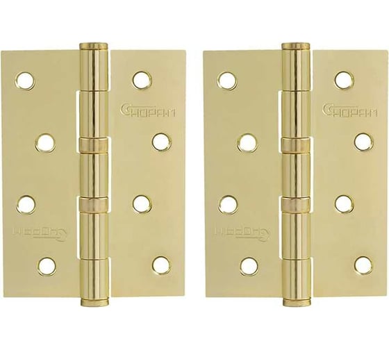 Изображение товара Универсальная петля НОРА-М 4"-2ВВ FHP PB латун.покр.100х75х2,5 №2 11749