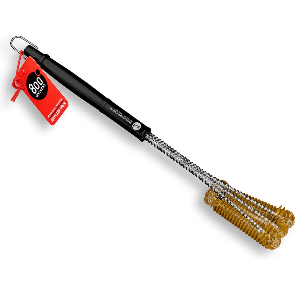 Изображение товара Щетка прямая латунная для чистки решеток 800 Degrees Triple Head Row Brush 800DGR-TLS008
