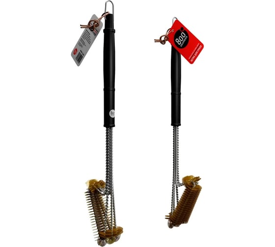 Изображение товара Щетка прямая латунная для чистки решеток 800 Degrees Triple Head Row Brush 800DGR-TLS008