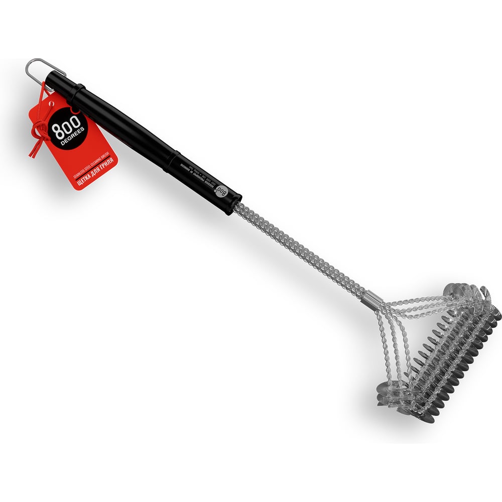 Изображение товара Щетка Т-образная для чистки решеток Triple Head Wide Brass Brush 800 Degrees