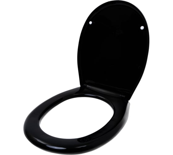 Изображение товара Сиденье для унитаза черное VIRPLAST Океан с креплениями 20985580
