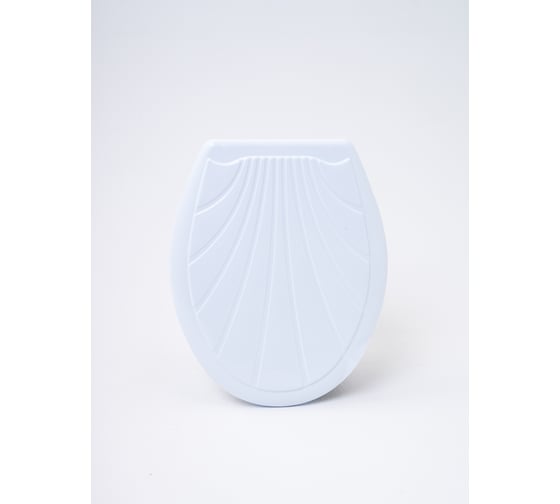 Изображение товара Сиденье для унитаза VIRPLAST Ракушка белое пластик с креплениями 20985579