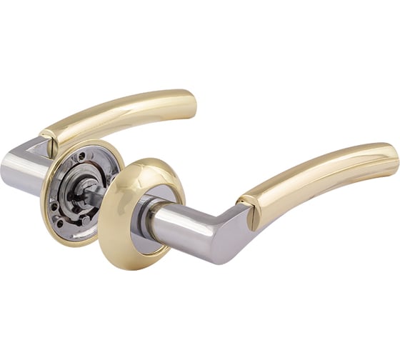 Изображение товара Дверная ручка НОРА-М 99А AL золото/хром 15396