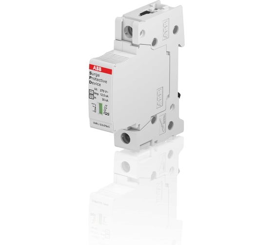Изображение товара Ограничитель перенапряжения ABB OVR T1-T2 12.5-275s P QS, шт 2CTB815710R1200