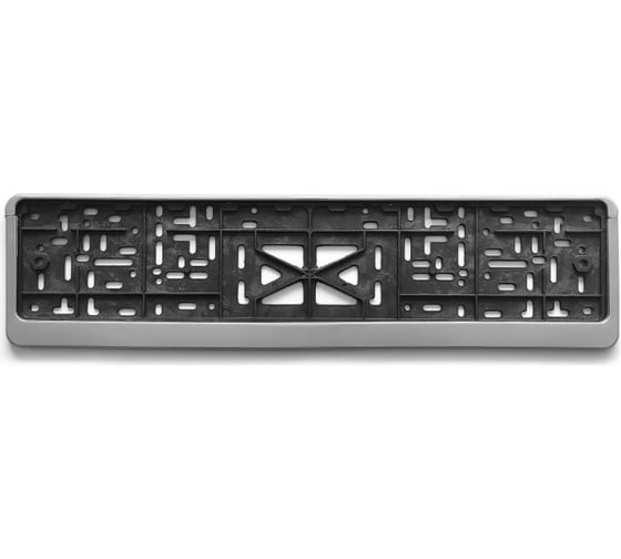 Изображение товара Рамка для номера автомобиля DEFLY с защелкой, пластиковая, серая D112/3-STD-g