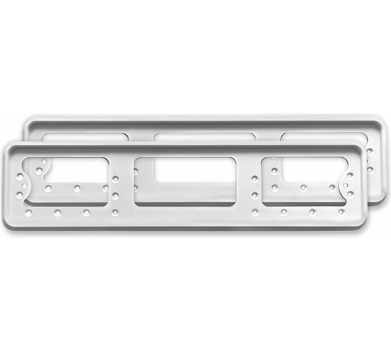 Изображение товара Рамка для номера автомобиля DEFLY, пластиковая, белая, 2 шт DAB006-w-2